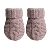 EBM800-DP: Dusty Pink Eco Cable Knit Mitten